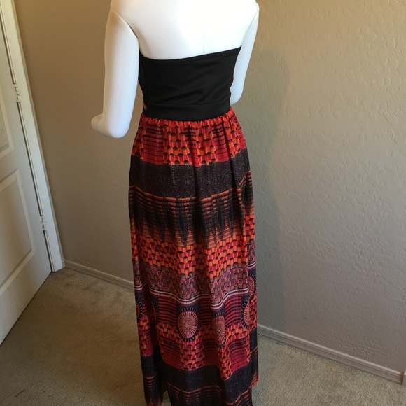 San Souci Tribal Patterned Cut-Out Maxi Dress - Picture 4 of 5